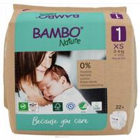 Bambo Nature sauskelnės, 1 dydis, 2-4 kg, 22 vnt.