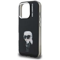 apple iphone 16 pro deklai - Karl Lagerfeld IML Aquarelle Karl & Logo MagSafe dėklas Apple iPhone 16 Pro Juodas (Black) - 4 nuotrauka