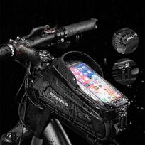 kisene telefonui - Rockbros B68-1 šarvuotas dviračio krepšys su telefono kišene, 1.7l, juodas (Black) - 2 nuotrauka