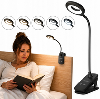 led lempa - Wozinsky WLBK-02 Mini belaidė LED skaitymo lempa su segtuku + USB-C laidu – Juoda (Black) - 2 nuotrauka