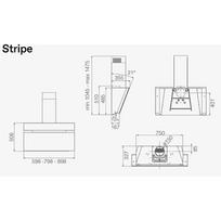 montuojamas gartraukis - Elica STRIPE BL/A/80 - 2 nuotrauka