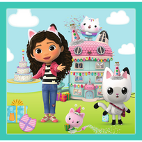 gabbys dollhouse - Trefl Gabby's Dollhouse 3 dėlionių rinkinys - 2 nuotrauka