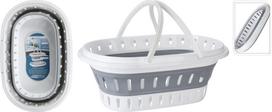 sulankstomas kibiras - Skalbinių dėžė Excellent Houseware 101001460, 25 l, pilka - 2 nuotrauka