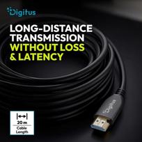 hdmi 2.0 kabelis 20m - ASSMANN HDMI AOC Hybrid-fiber connection cable Type A M/M 20m UHD 8K60Hz CE gold bl - 3 nuotrauka
