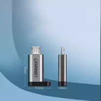 ugreen otg - Ugreen USB Type C -micro USB Pilkas (50590) - 4 nuotrauka