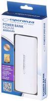 3 5v baterijos - Esperanza Power Bank Radium 8000mAh Grey - 2 nuotrauka