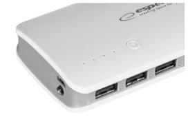 3 5v baterijos - Esperanza Power Bank Radium 8000mAh Grey - 6 nuotrauka