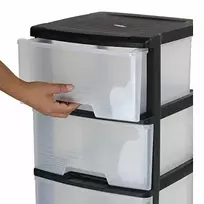 daiktadeze - Rinkinys Curver, skaidri/juoda, 370 x 390 x 1000 mm - 3 nuotrauka