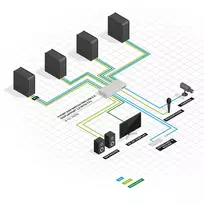 komutatorius 4 port - Lindy KVM Switch Pro 4 Port DisplayPort 1.2 - 2 nuotrauka
