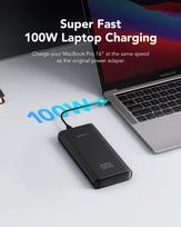 powerbank 20.000 mah - Veger T100 (W2032C-100), 20000mAh, 100W, juodas (black) - 13 nuotrauka