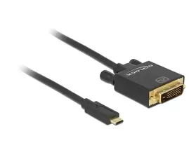dvi d laidas - Delock Cable USB / DVI-D Black 2m - 2 nuotrauka