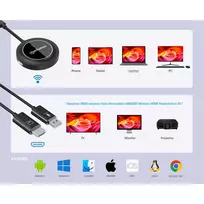 usb c laidas 4k - Manhattan 208437 Wireless HDMI Display Adapter su USB-C siųstuvu Juodas (Black) - 3 nuotrauka