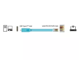 rj45 usb type c - USB kabelis Delock USB-C - RJ-45 3 m mėlyna (63914) - 2 nuotrauka