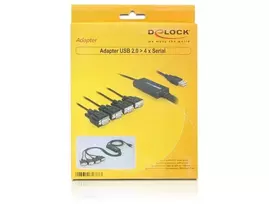 usb db9 - Delock Adapter USB 2.0 / Serial RS-232 DB9 x4 - 2 nuotrauka