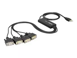 usb db9 - Delock Adapter USB 2.0 / Serial RS-232 DB9 x4 - 3 nuotrauka