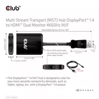 displayport hdmi 4k 60hz - CLUB 3D CSV-7200H - 5 nuotrauka