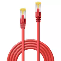 cat 6a kabelis 15m - Lindy Patchkabel Cat6A S/FTP LSOH Cat7 Rohkabel raudona 15m - 2 nuotrauka