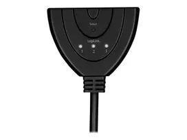 hdmi switch - LogiLink HD0040 HDMI skirstytuvas 1x3/3x1, 4K/30Hz, CEC, Juodas (Black) - 3 nuotrauka