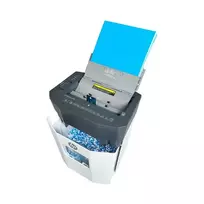 paper shredder - Hewlett Packard (HP) Popieriaus Smulkintuvas - HP Oneshred Automatinis 80CC Baltas/Pilkas - 7 nuotrauka