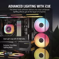 rgb ventiliatoriai - Corsair iCUE LINK LX140-R RGB 140 mm Juoda 2 vnt. - 4 nuotrauka