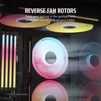 rgb ventiliatoriai - Corsair iCUE LINK LX140-R RGB 140 mm Juoda 2 vnt. - 5 nuotrauka