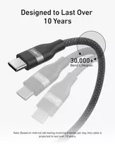 ankeriai - Anker A82E2H11 USB-C į USB-C Laidas 240W 0.9m Juodas (Black) - 2 nuotrauka