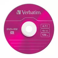 12 7 diskas - DVD+RW Verbatim [ slim jewel case 5 | 4.7GB | 4x | Colour ] - 2 nuotrauka