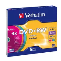 12 7 diskas - DVD+RW Verbatim [ slim jewel case 5 | 4.7GB | 4x | Colour ] - 3 nuotrauka