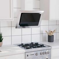vidaXL Sieninis gartraukis sidabrinis (Silver) 60 cm plienas ir stiklas