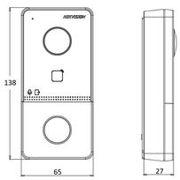 telefonspyne - Vaizdo telefonspynė Hikvision DS-KIS603-P(B), juoda/pilka - 3 nuotrauka