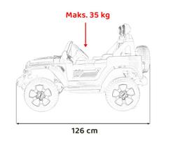 dvivietis elektromobilis - Elektromobilis JEEP WRANGLER Rubicon baltas - 3 nuotrauka