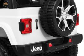 dvivietis elektromobilis - Elektromobilis JEEP WRANGLER Rubicon baltas - 5 nuotrauka