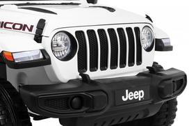 dvivietis elektromobilis - Elektromobilis JEEP WRANGLER Rubicon baltas - 7 nuotrauka