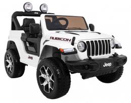 dvivietis elektromobilis - Elektromobilis JEEP WRANGLER Rubicon baltas - 8 nuotrauka