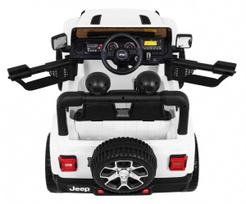 dvivietis elektromobilis - Elektromobilis JEEP WRANGLER Rubicon baltas - 10 nuotrauka