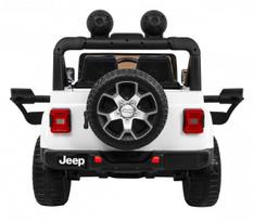 dvivietis elektromobilis - Elektromobilis JEEP WRANGLER Rubicon baltas - 11 nuotrauka