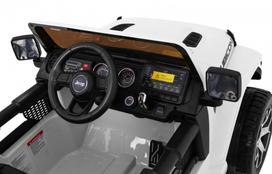 dvivietis elektromobilis - Elektromobilis JEEP WRANGLER Rubicon baltas - 13 nuotrauka