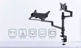 monitoriai su stovu - Gembird MA-DA-04, 17-32", 8 kg - 4 nuotrauka