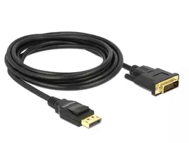 dvi d laidas - Delock Cable DisplayPort 1.2 Male to DVI 24+1 Male Passive 3m Black - 2 nuotrauka