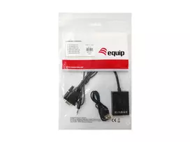 hdmi hdmi audio - Equip 119038 VGA į HDMI adapteris su garsu, 15 cm, Juodas (Black) - 5 nuotrauka