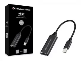 adapteris hdmi to - Conceptronic ABBY03B USB-C to HDMI adapter Juodas (Black) - 2 nuotrauka