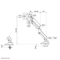 18 monitor - MONITOR ACC DESK MOUNT 17-49"/DS70PLUS-450WH1 NEOMOUNTS - 13 nuotrauka