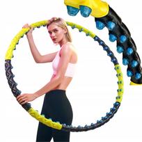 masazinis lankas hula hoop - Wozinsky WHH-110 Hula Hoop masažuoklis su mazgeliais, juodas ir geltonas - 1 nuotrauka