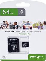 sd kortele 64gb senukai - PNY Performance Plus 64 GB microSDXC Class 10 - 2 nuotrauka