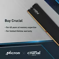 crucial ddr5 5600 48gb - Crucial Pro, DDR5, 96 GB, 5600 MHz, 2 x 48 GB, CL46 - 3 nuotrauka