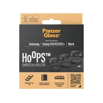 ekrano apsauga samsung galaxy s23 - PanzerGlass Hoops Camera Sam S24 / S23 / S23  czarny/black 1207 camera lens protector hoop optic rings - 3 nuotrauka