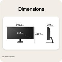 3440 - LG 34U601B-B.AEUQ 34", WQHD, VA, 120Hz, lenktas - 4 nuotrauka
