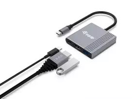 hdmi type c to hdmi - Equip 3 in 1 USB-C to HDMI / USB-A / USB PD Adapteris, 3.2 Gen 1 (3.1 Gen 1), USB Type-C, HDMI output, 3840 x 2160 pikselių - 6 nuotrauka