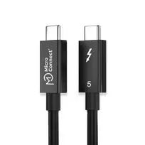 16k - MicroConnect MC-TB5CC15 Thunderbolt 5 Kabelis 1.5m 80 Gbps 240W 16K60Hz Juodas (Black) - 2 nuotrauka