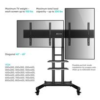 vesa 200x200 laikiklis - TV SET ACC DUAL VESA PANEL/ADV1881-B ONKRON - 5 nuotrauka